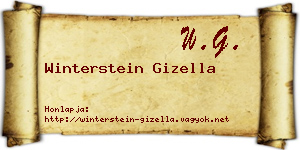 Winterstein Gizella névjegykártya